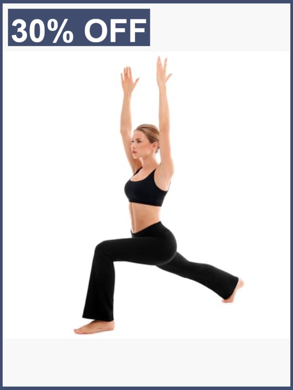 High Waisted Tummy Control Bootcut Yoga Pants with Pockets - Picture 6 of 7